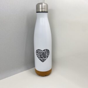 Trinkflasche mit täglicher Affirmation (weiss)